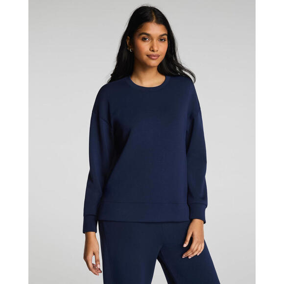 SPANX Tops - Spanx Air Essentials Crewneck Long Sleeve Top in Timeless Navy Size XS